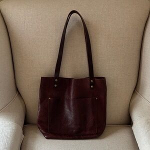 Portland Leather Company Oxblood ‘Almost Perfect’ Leather Classic Tote Bag-Smal